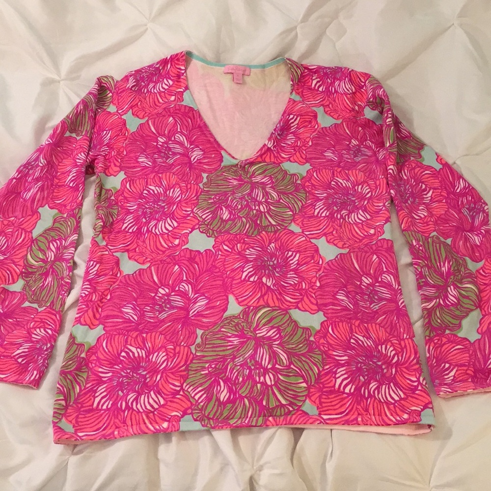 Lilly Pulitzer LS Pullover V Neck Sweater